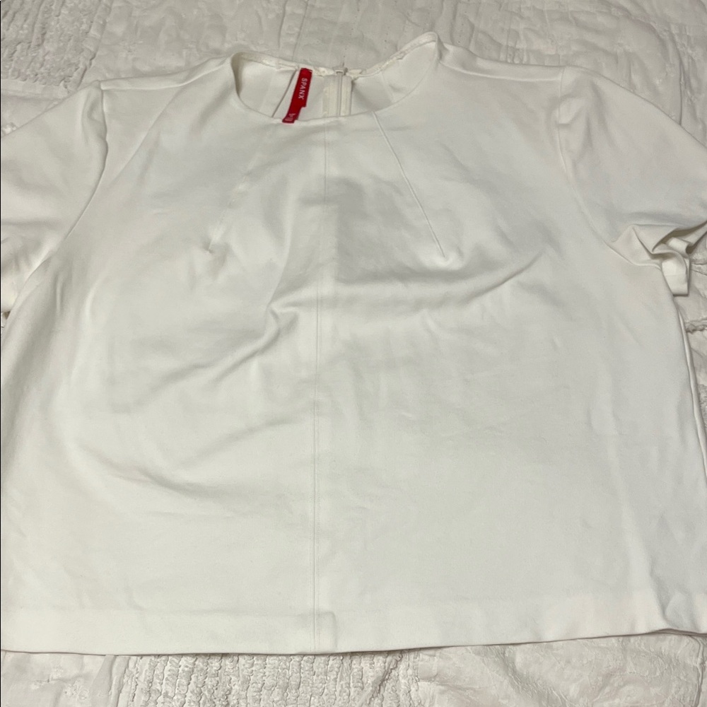 SPANX the perfect funnel Ponte top, size large, white